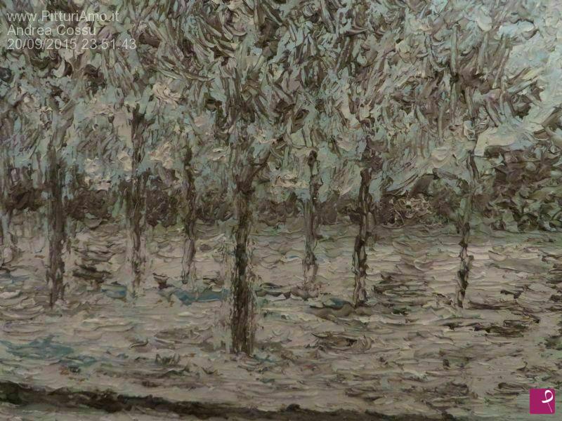 quadri in vendita online - Neve sugli alberi nel  parco del Sempione a Milano