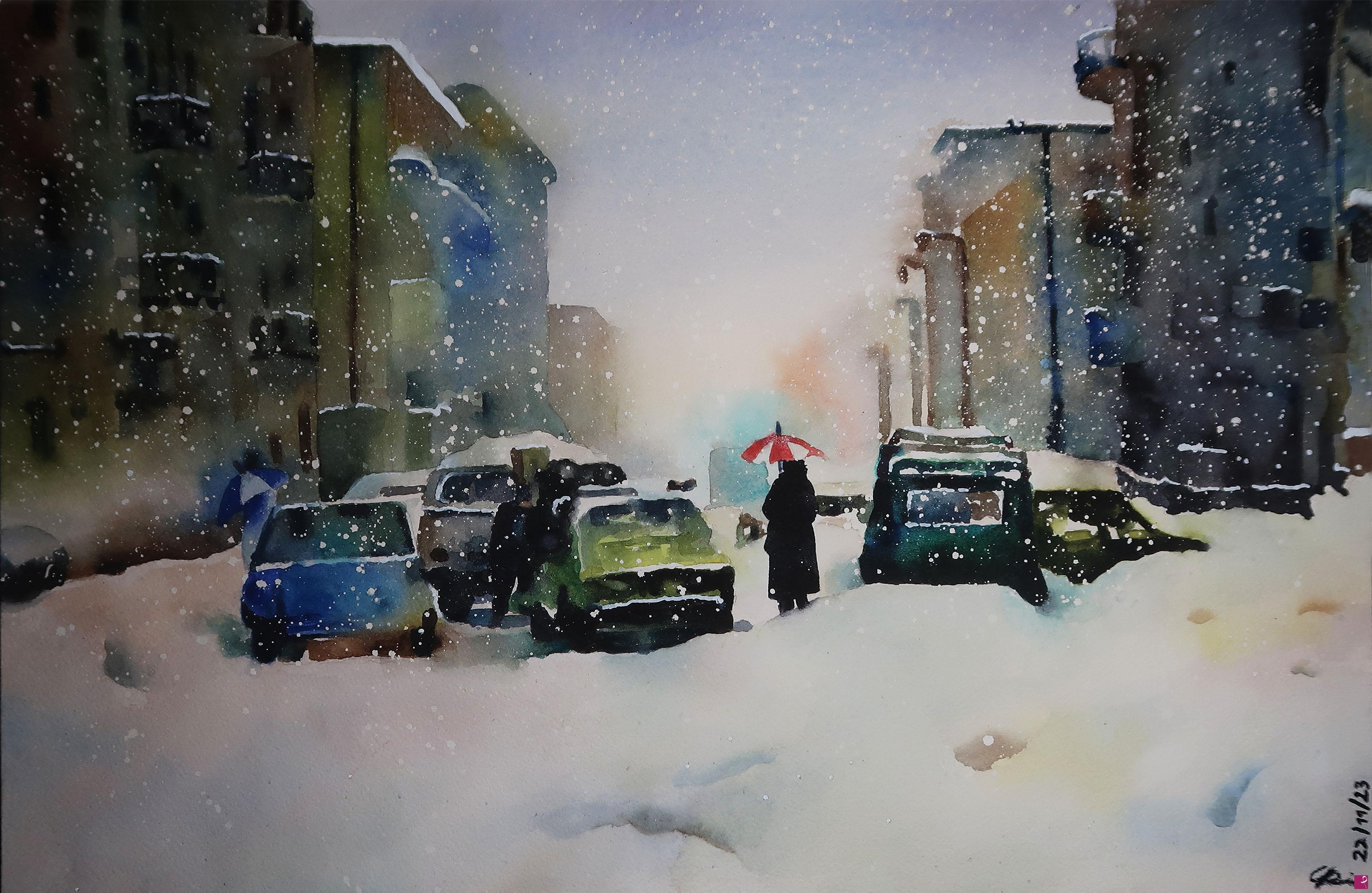 quadri in vendita online - Nevicata 1985
