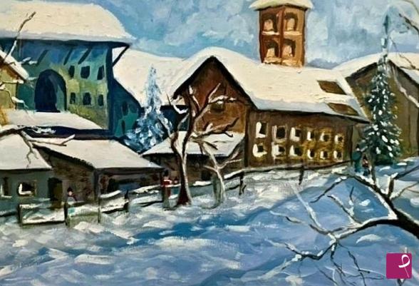 quadri in vendita online - "Nevicata"