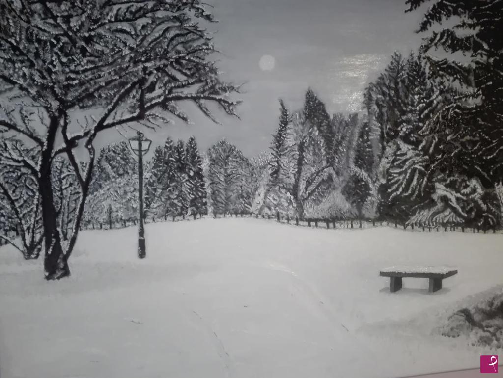 quadri in vendita online - Nevicata al Parco 