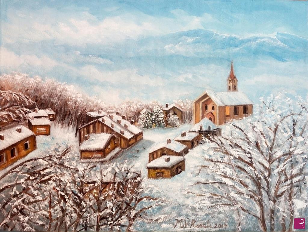 quadri in vendita online - nevicata al Terminillo