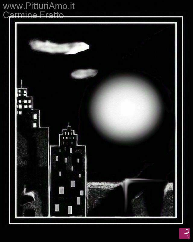 quadri in vendita online - New York e la sua luna gigante
