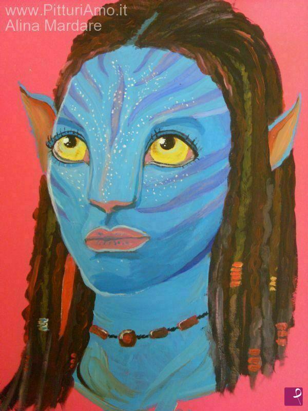 quadri in vendita online - Neytiri avatar ritratto