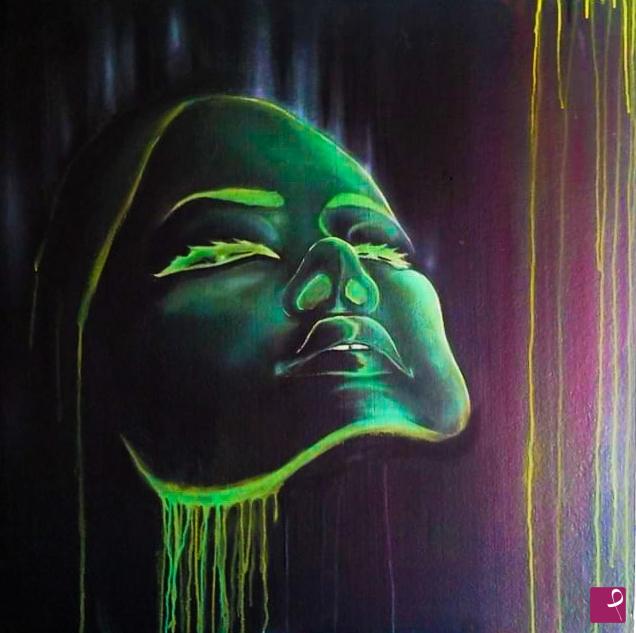 quadri in vendita online - NIGHT IN GREEN 