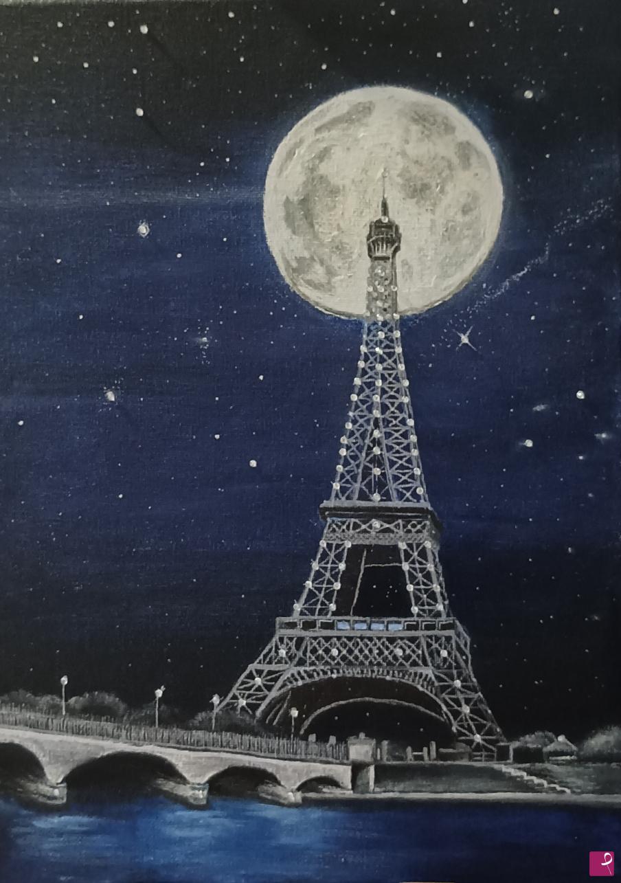 quadri in vendita online - Night in Paris 