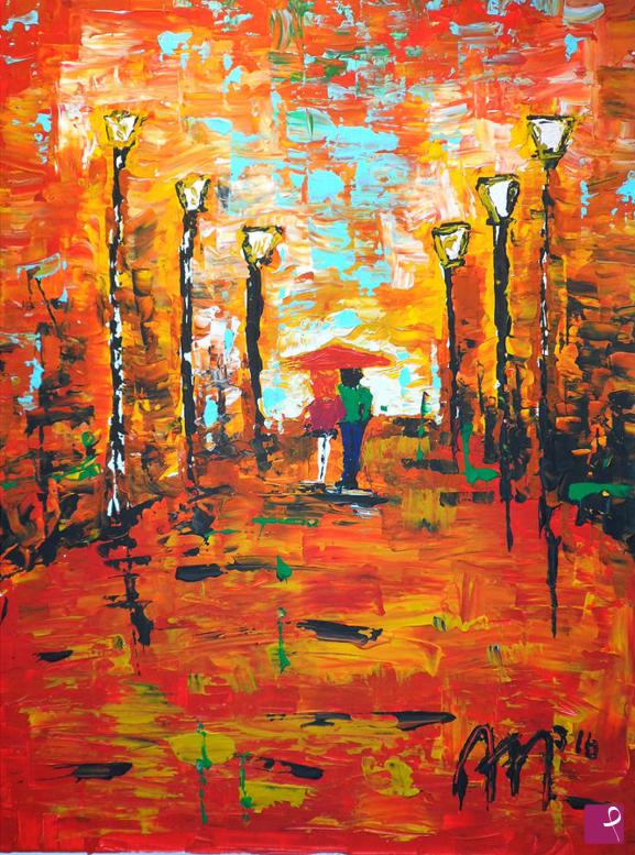 quadri in vendita online - Night Walk