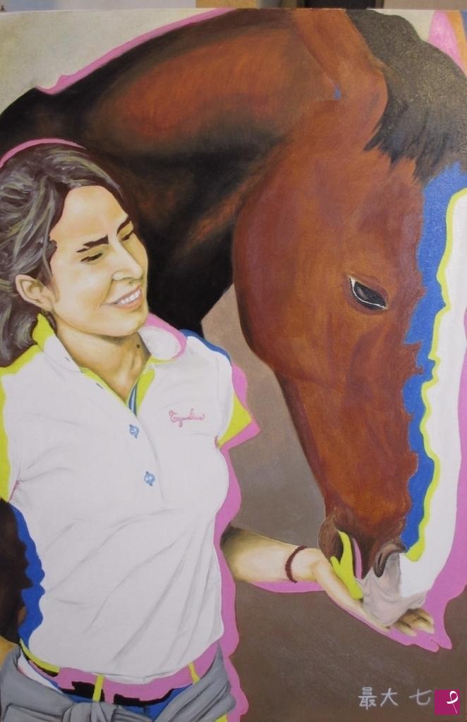 quadri in vendita online - Nipote con Cavallo