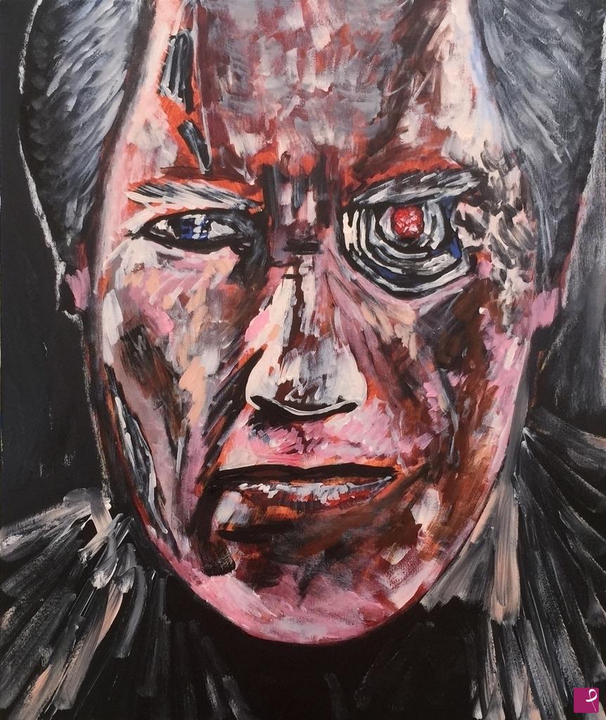 quadri in vendita online - no fate portrait of Arnold Schwarzenegger