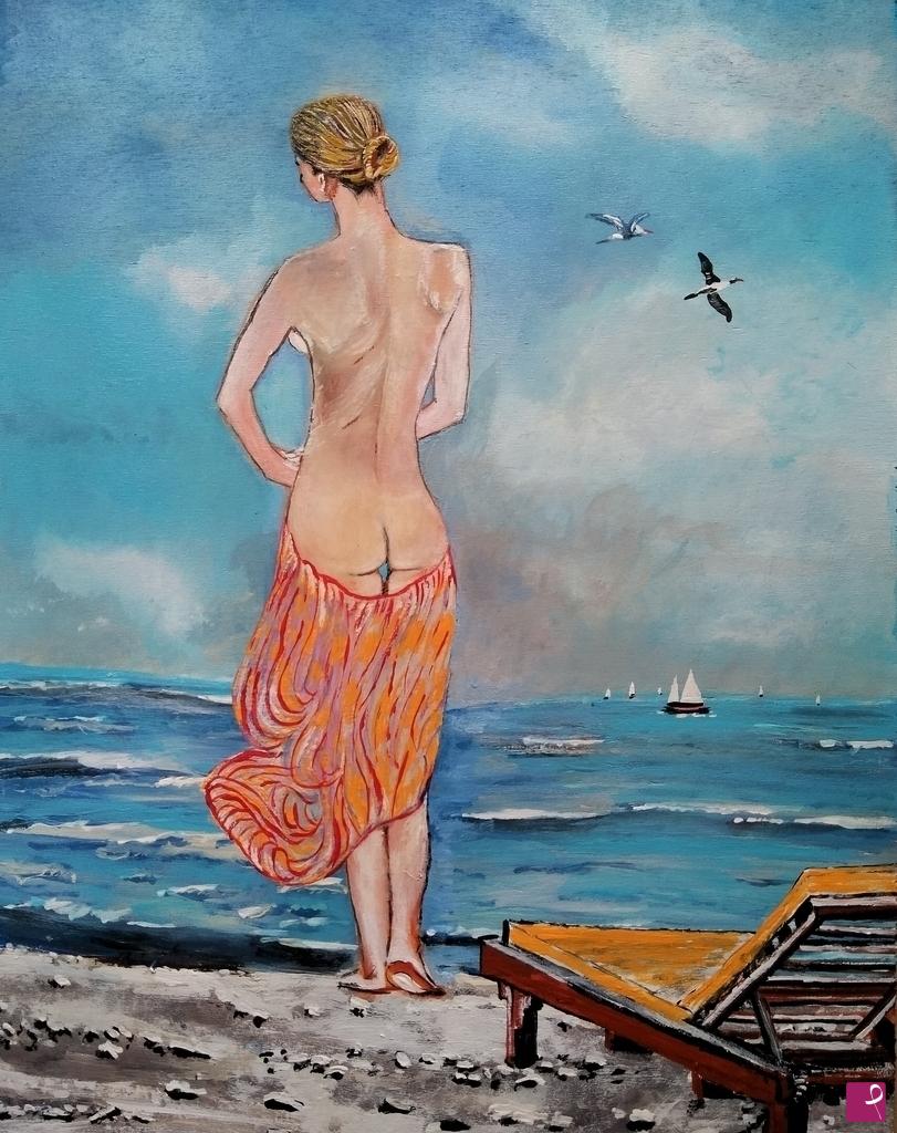 quadri in vendita online - "Nobildonna al Mare "