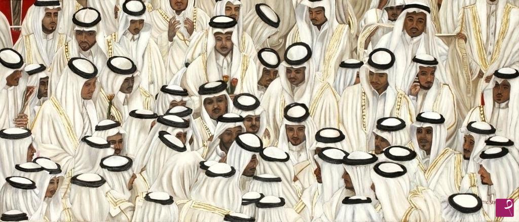 quadri in vendita online - Nobili sauditi al compleanno del Re