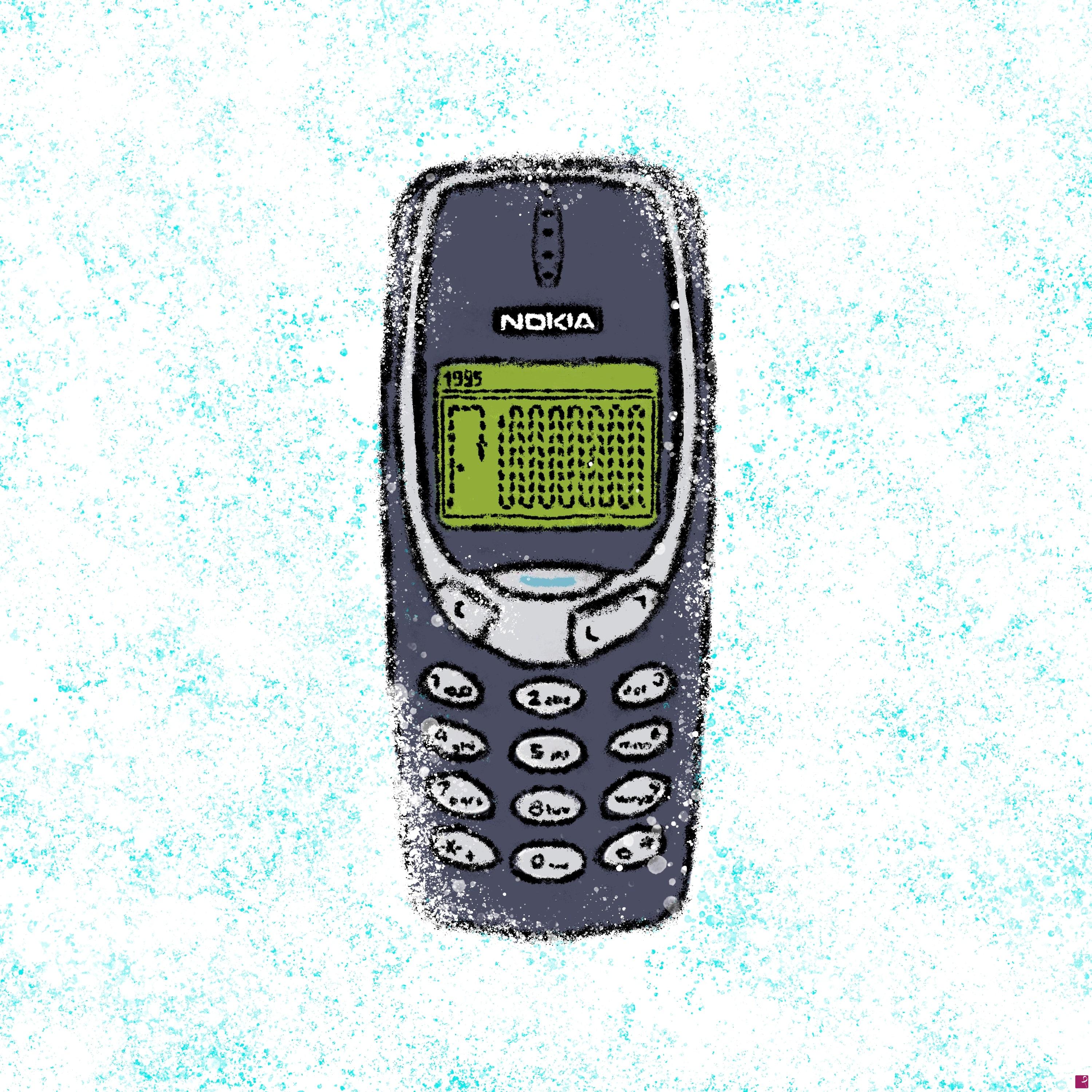 quadri in vendita online - Nokia 3310 in the Snow