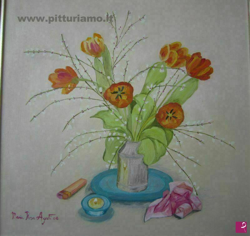 quadri in vendita online - Non aspettavo i fiori