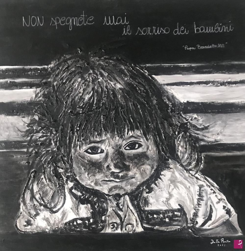 quadri in vendita online - Non spegnete mai il sorriso dei bambini 