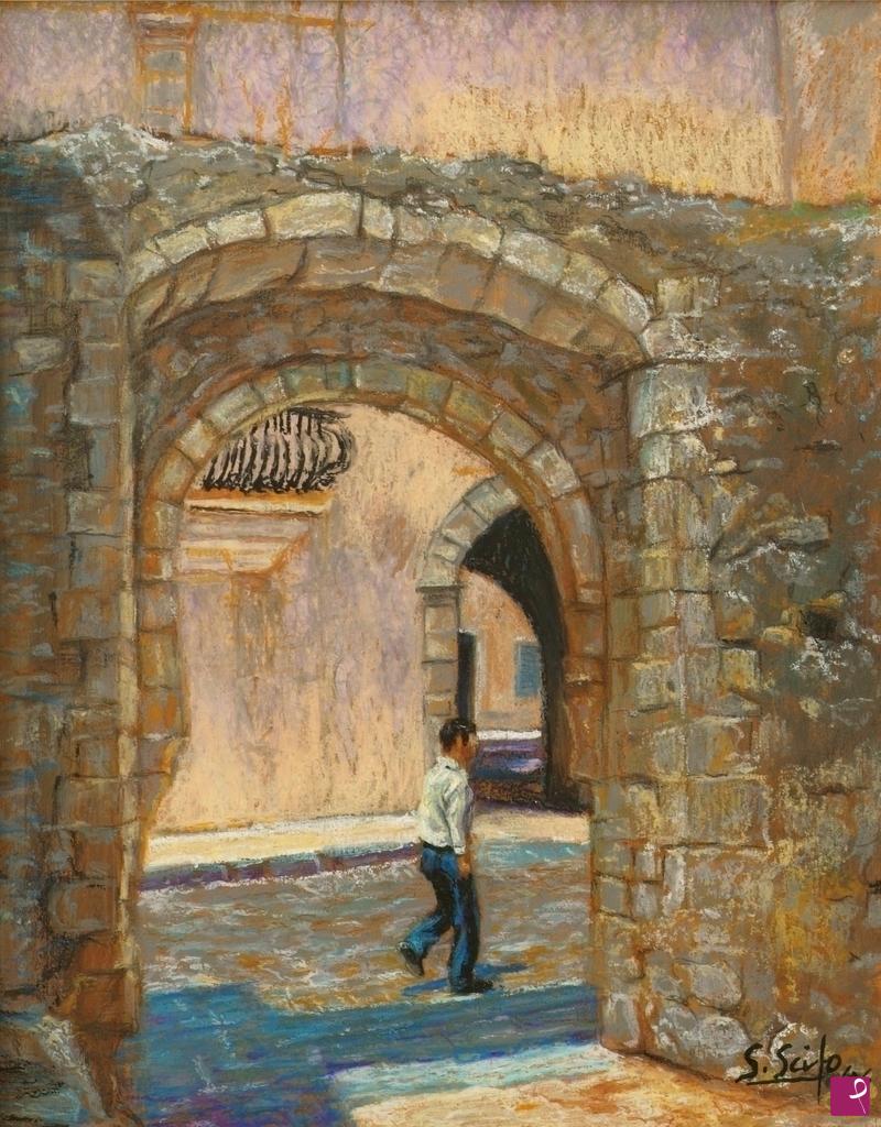 quadri in vendita online - Noto l'arco di via Rocco Pirri