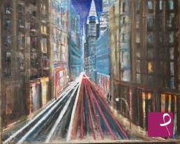 quadri in vendita online - Notte a New York  -Dinamismo Urbano 