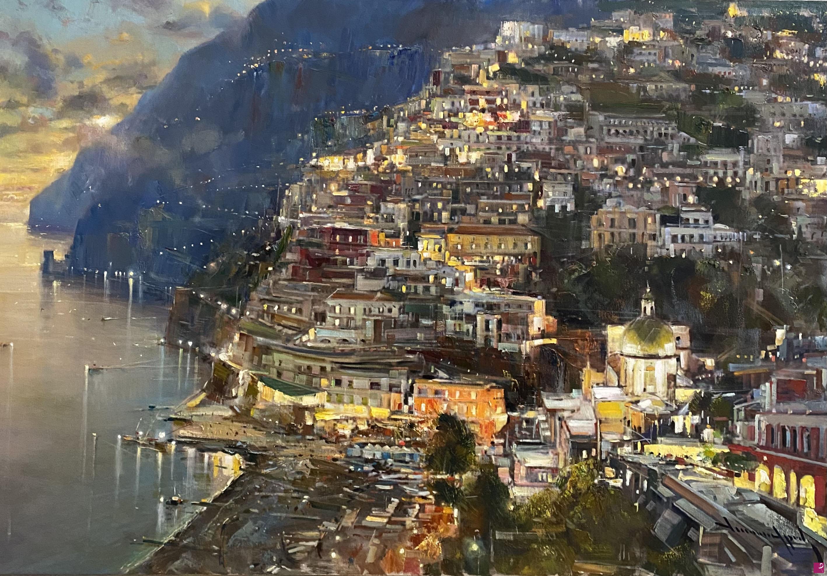 quadri in vendita online - Notte a positano