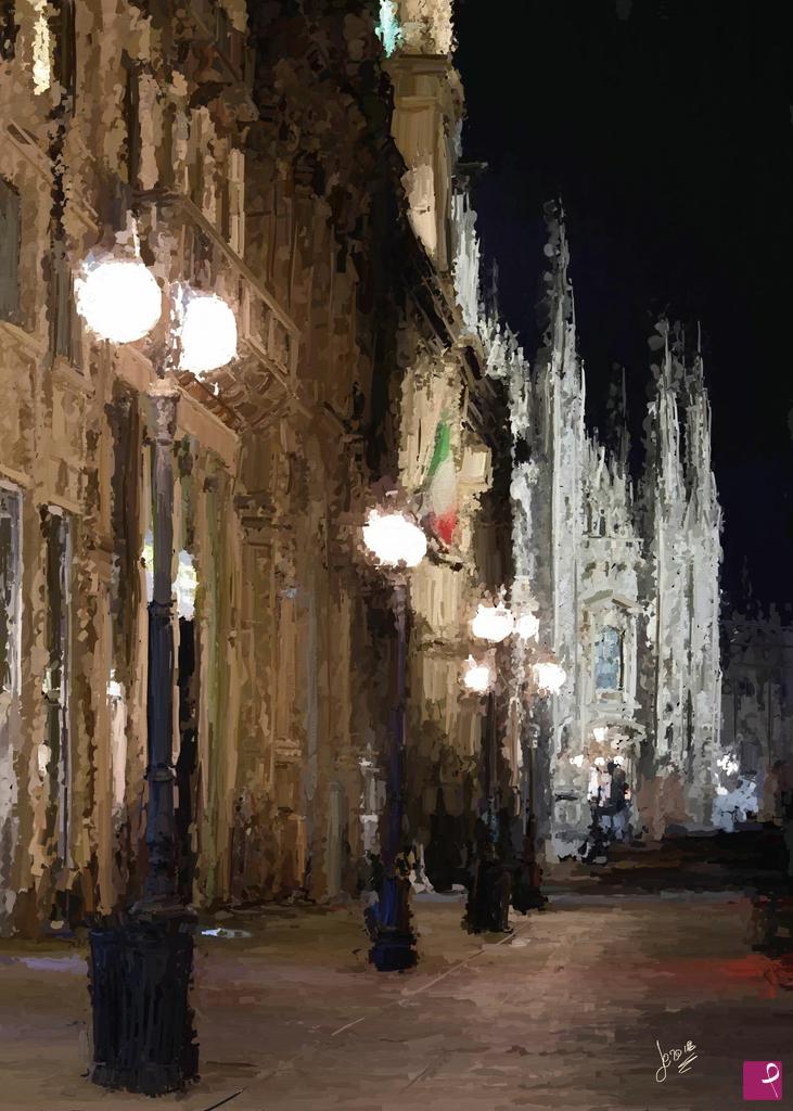 quadri in vendita online - Notte milanese