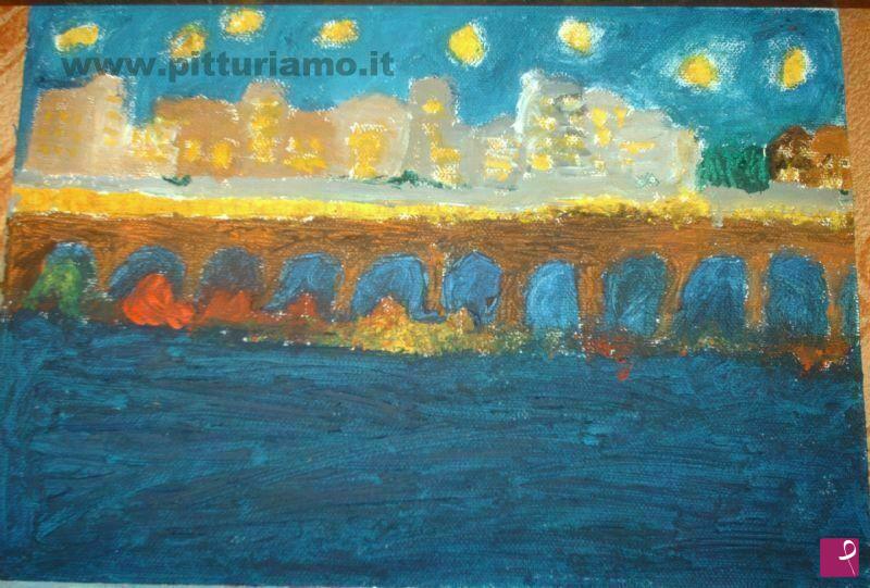 quadri in vendita online - Notte sul fiume