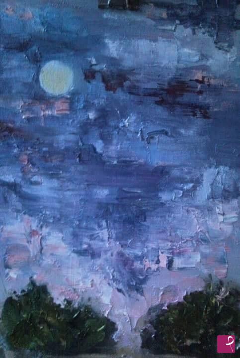 quadri in vendita online - Notturno (Mosca - 2008)
