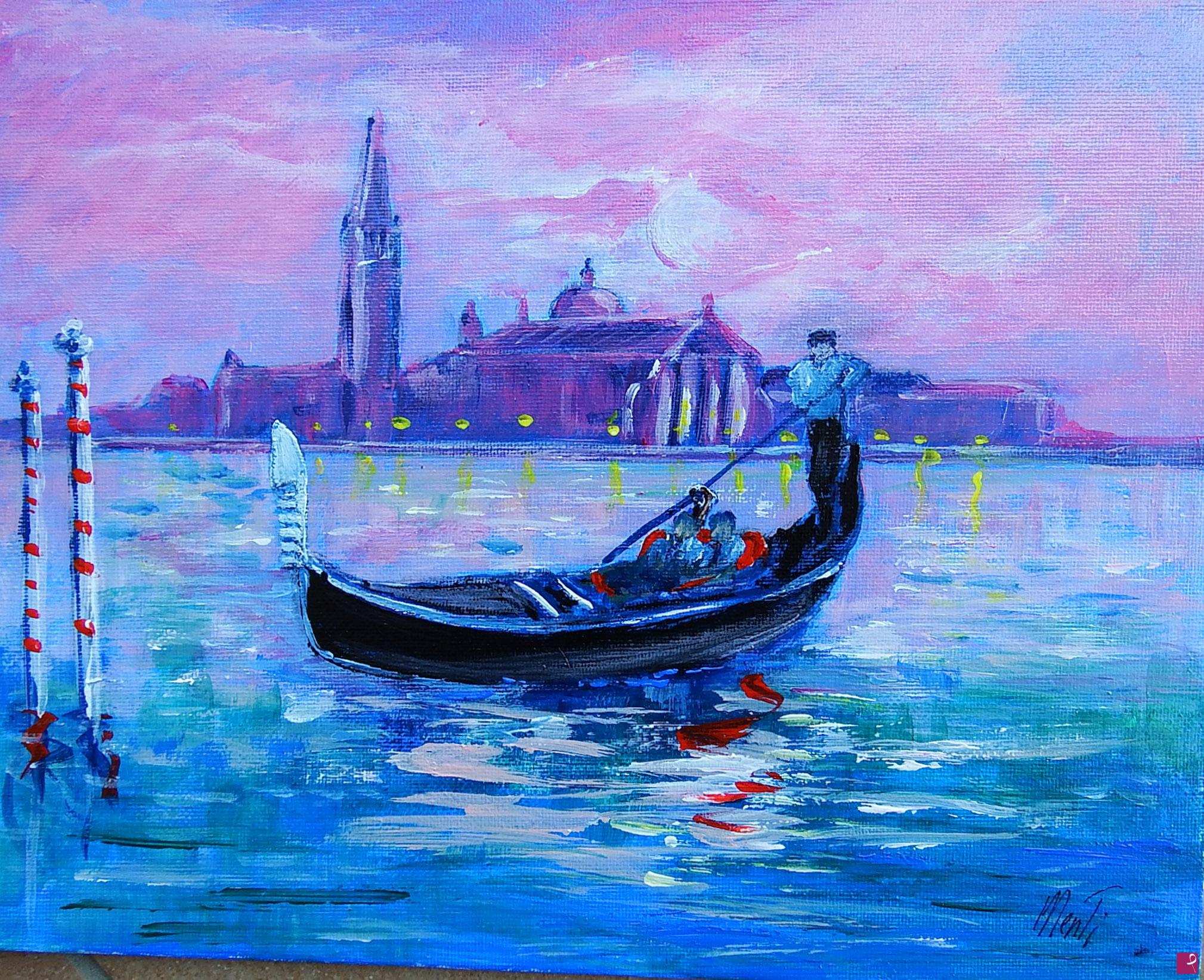 quadri in vendita online - Notturno veneziano