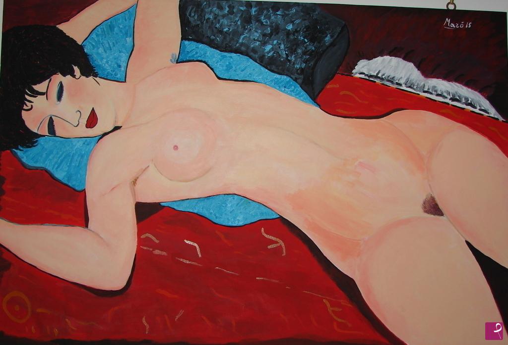quadri in vendita online - Nudo a Braccia aperte