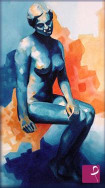 quadri in vendita online - nudo blu