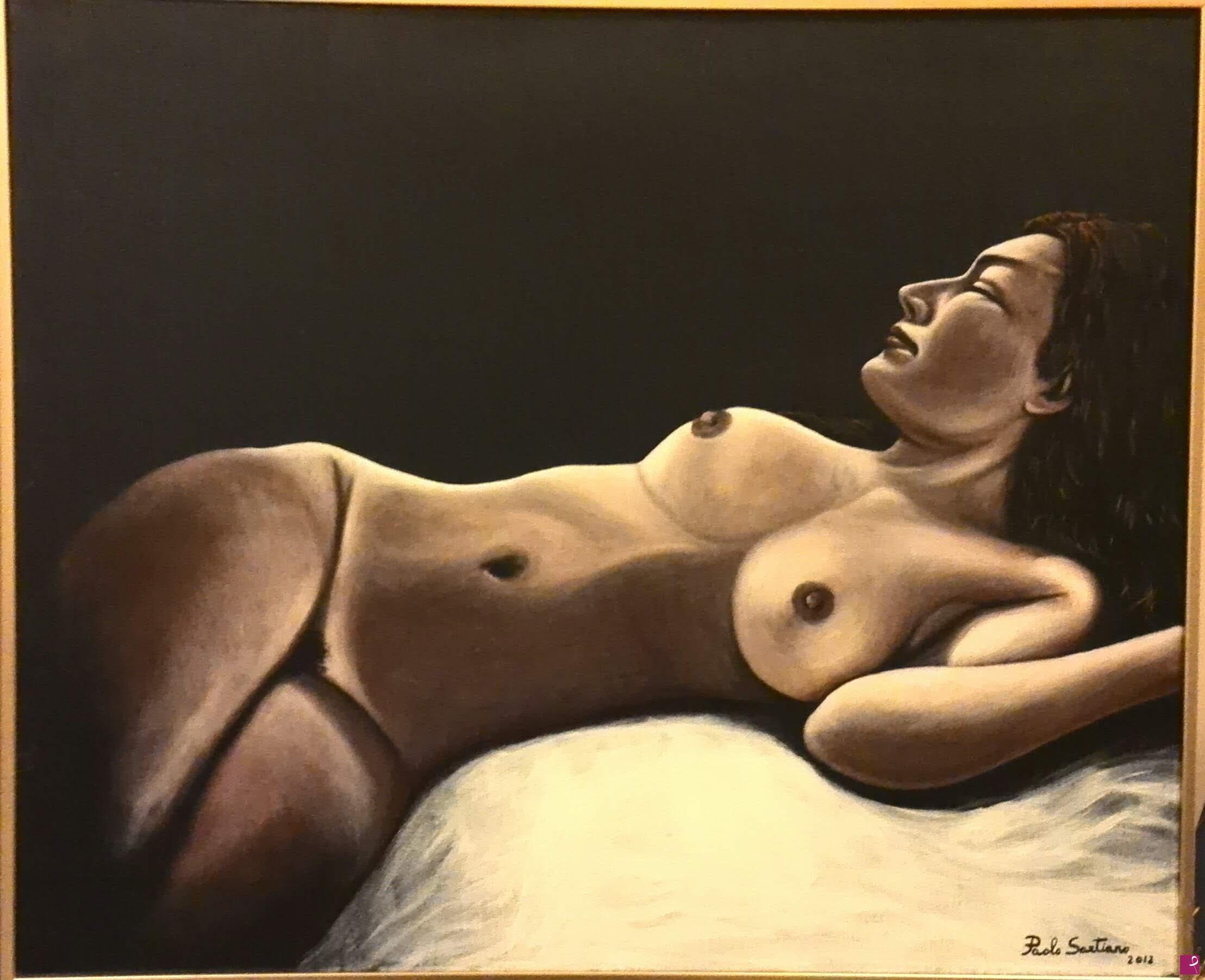 quadri in vendita online - Nudo di donna che dorme