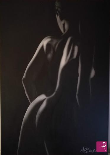quadri in vendita online - NUDO DI DONNA IN OMBRA