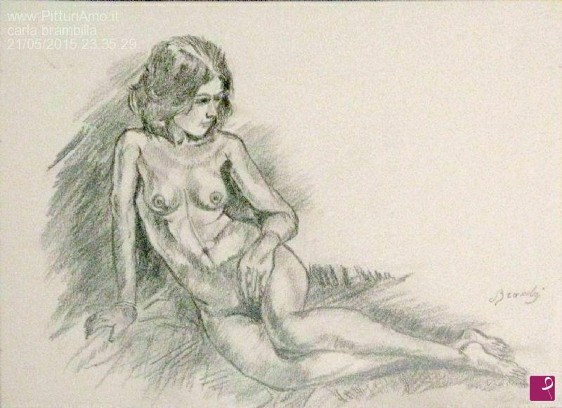 quadri in vendita online - nudo di giovane donna