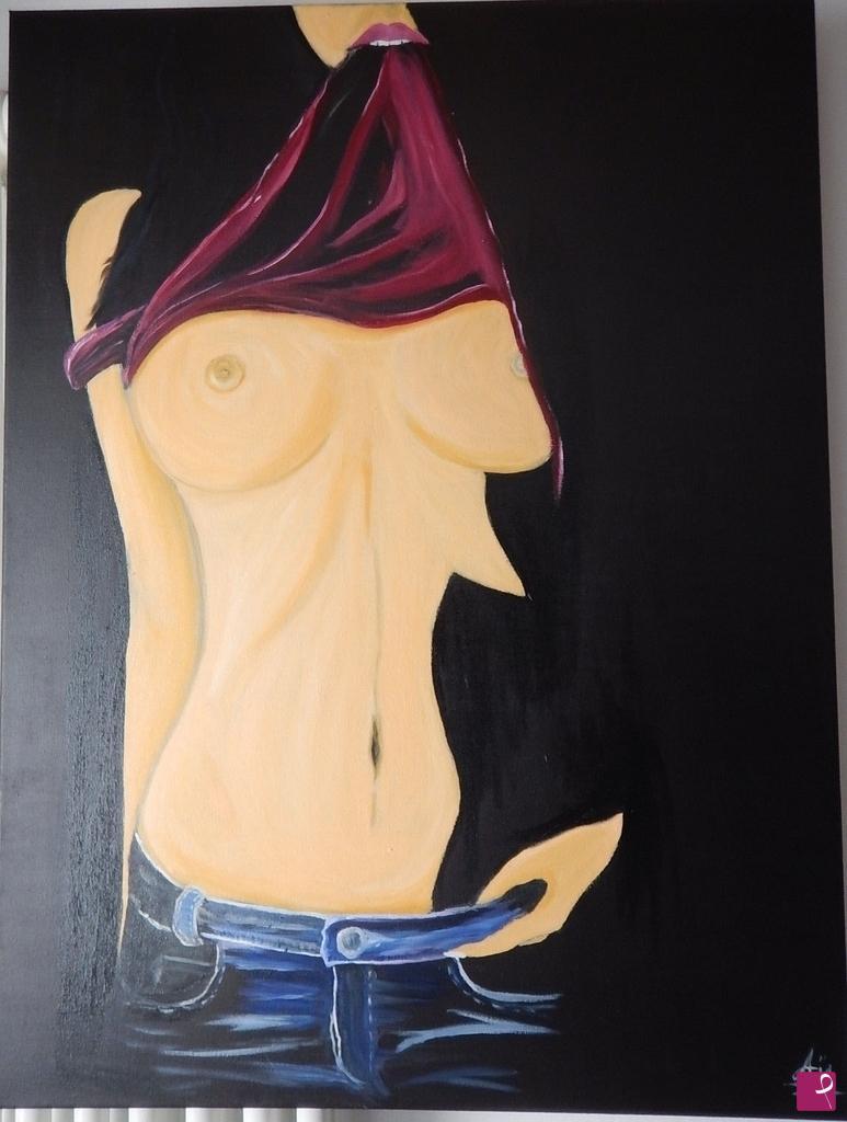 venduto quadro - Nudo feminile sexy erotico olio su tela originale BAD GIRL  striptease NUDE woman curvy sexy erotic ORIGINAL canvas oil painting -  Alina Mardare - Rossi | PitturiAmo® APS