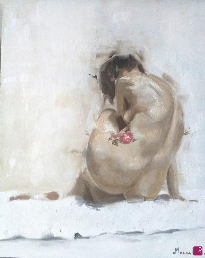 quadri in vendita online - Nudo. La rosa di Vassy