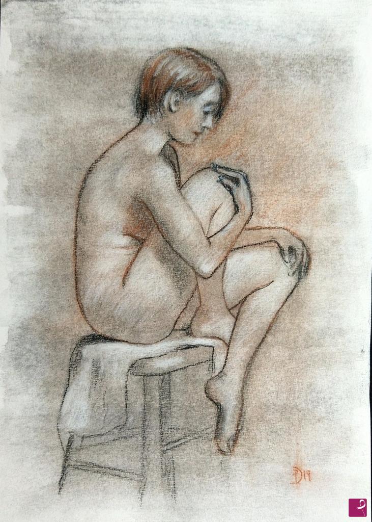 quadri in vendita online - Nudo schizzo N.1/2019 