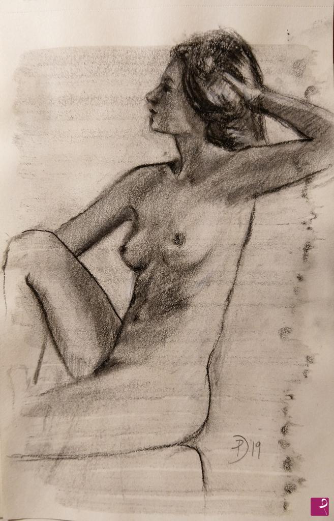 quadri in vendita online - Nudo schizzo N.6/2019