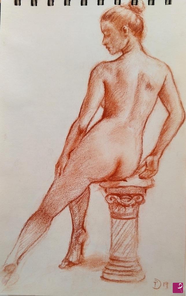 quadri in vendita online - Nudo schizzo N.7/2019