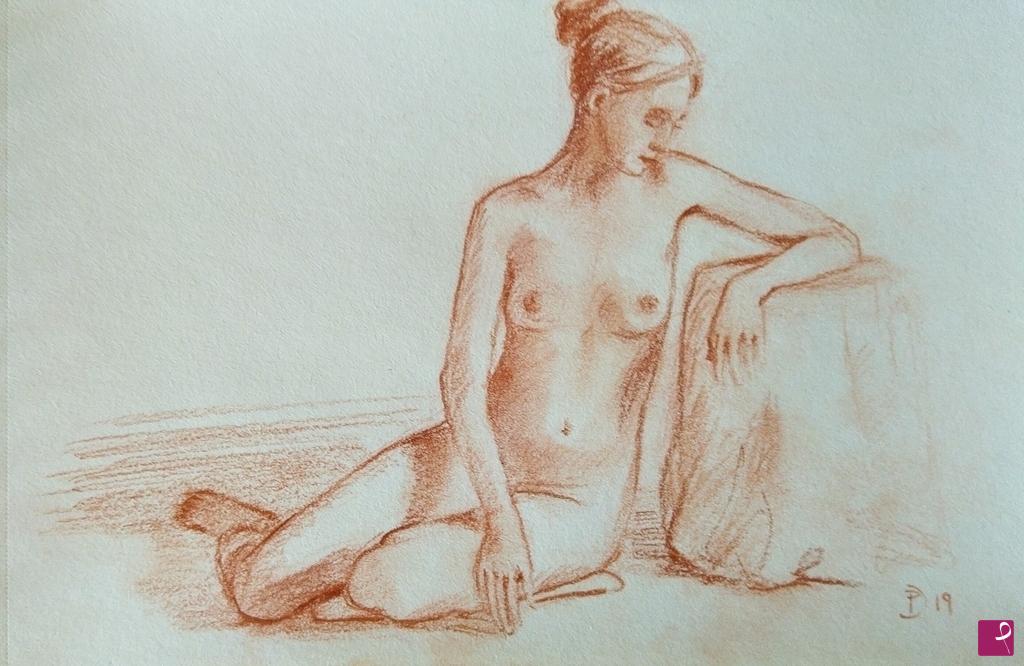 quadri in vendita online - Nudo schizzo N.8/2019