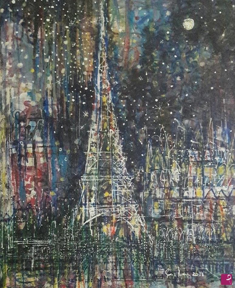 quadri in vendita online - "Nuit parisienne"