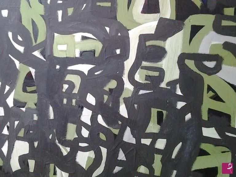 quadri in vendita online - NUMBERS OVER A GREEN MIRROR