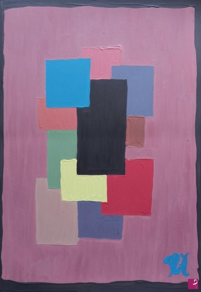 quadri in vendita online - NUMERO CINQUE (42 X 29.4; OLIO SU CARTONCINO)