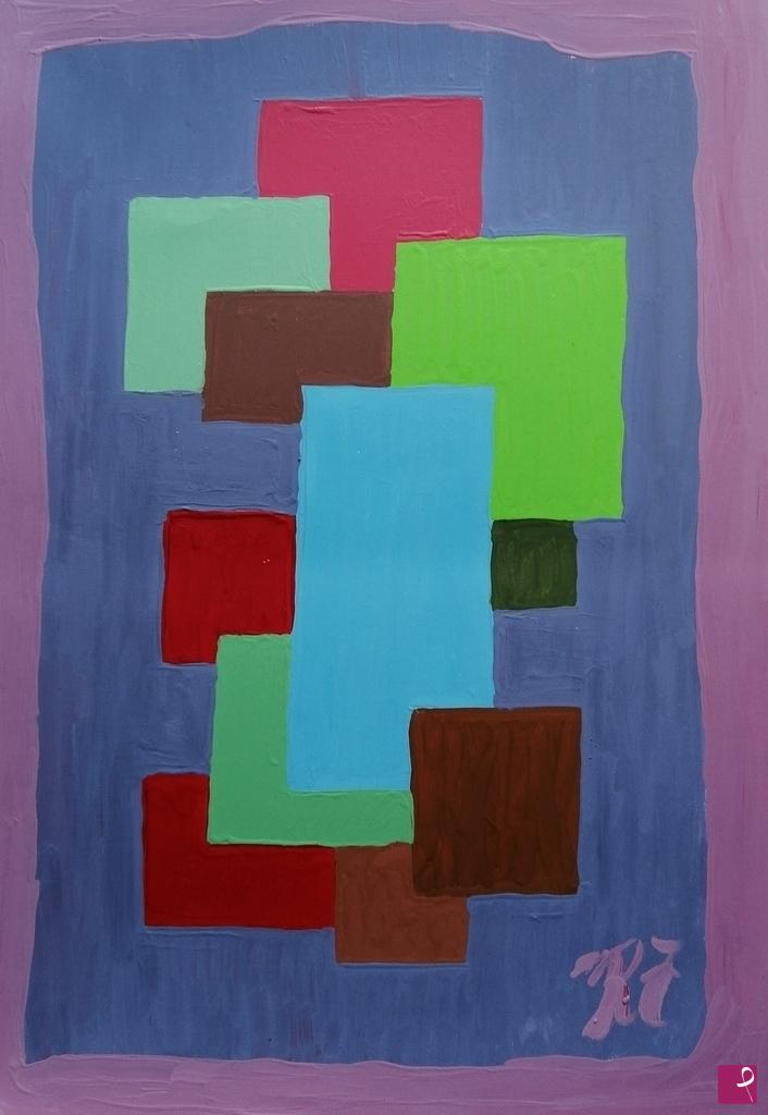 quadri in vendita online - NUMERO DUE (42 X 29,7; OLIO SU CARTONCINO)