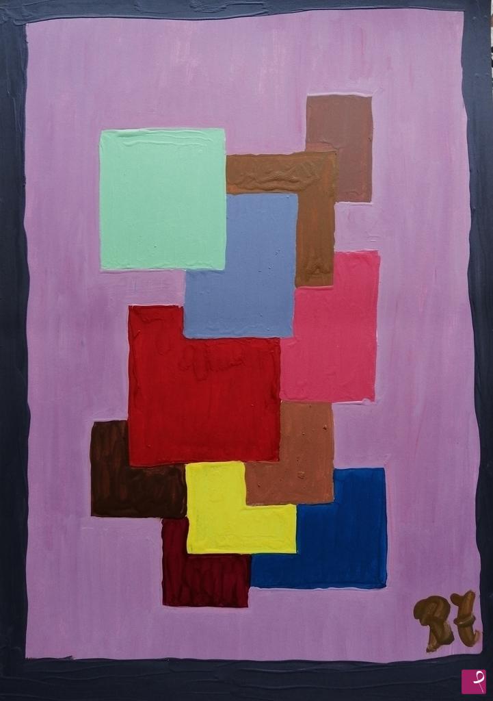 quadri in vendita online - NUMERO QUATTRO (42 X 29,7; OLIO SU CARTONCINO)