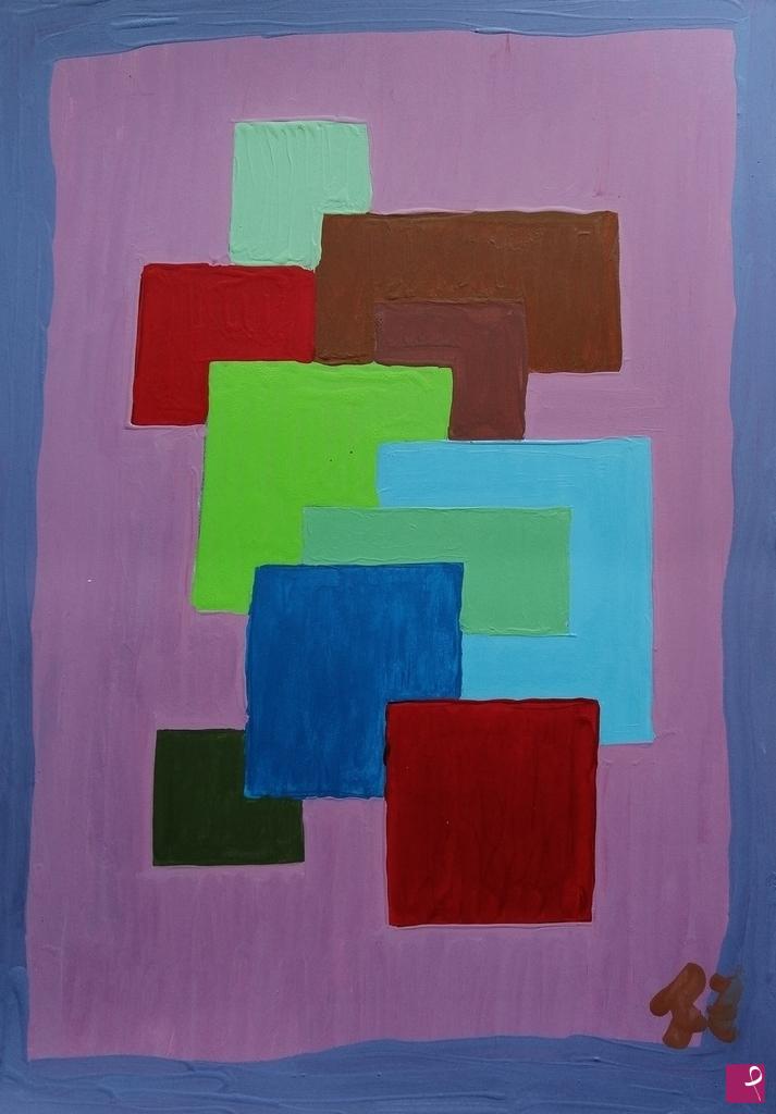 quadri in vendita online - NUMERO UNO (42 X 29,7; OLIO SU CARTONCINO)