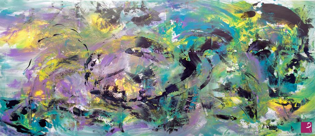 quadri in vendita online - Obscure with yellow, 200x90 cm
