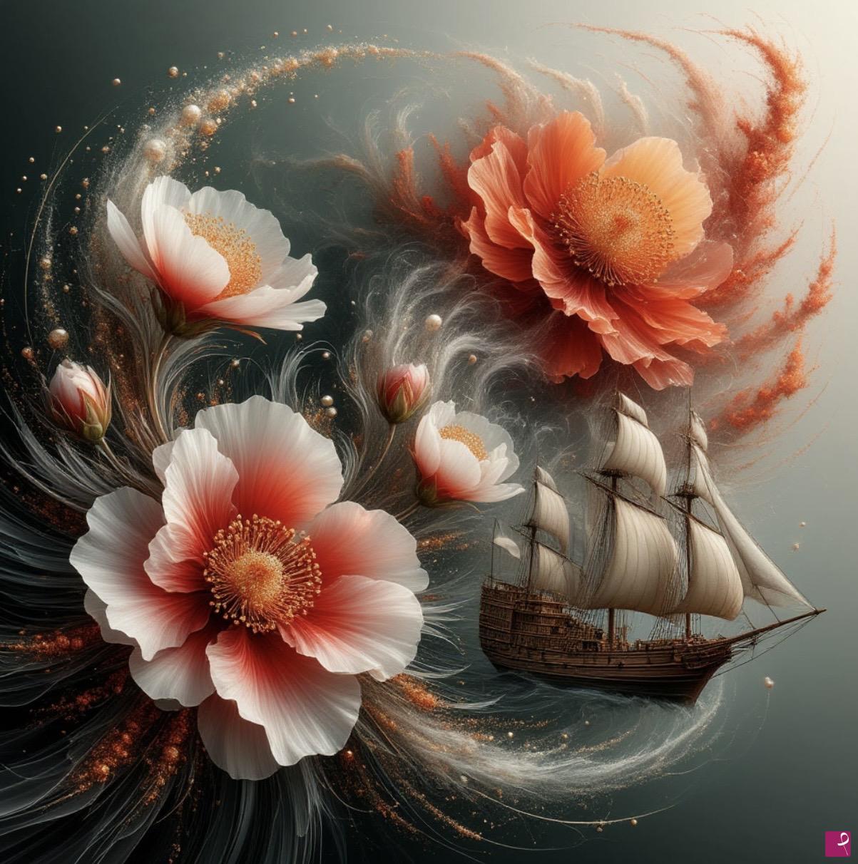 quadri in vendita online - Оcean of flowers