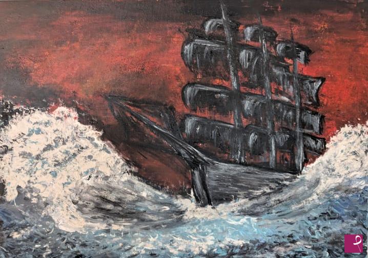 quadri in vendita online - Oceano di fuoco