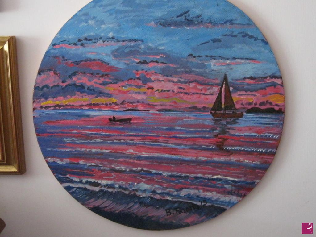 quadri in vendita online - "Oculo" Marina al tramonto
