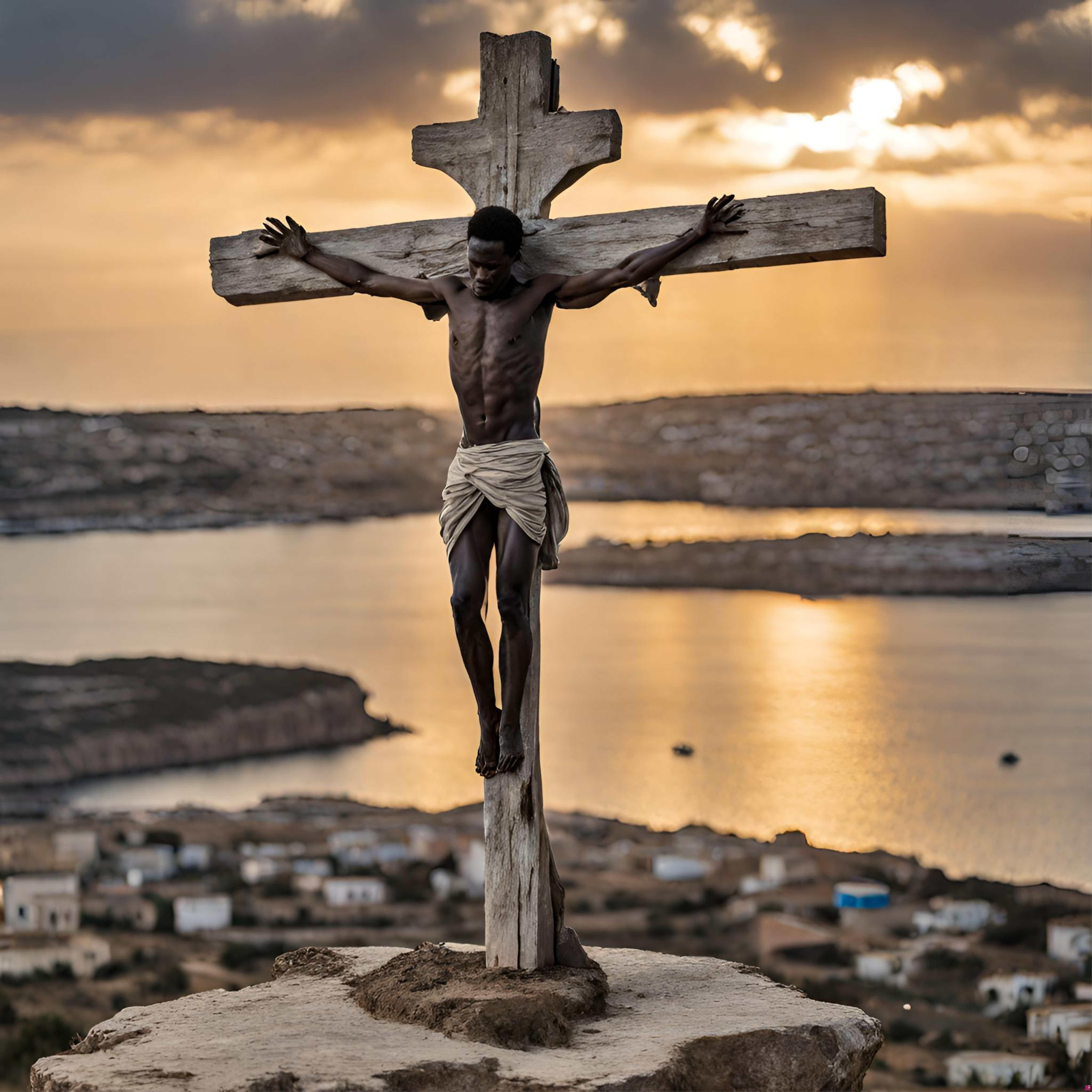 quadri in vendita online - Ogni immigrato è un Cristo - Edizione Limitata a 100