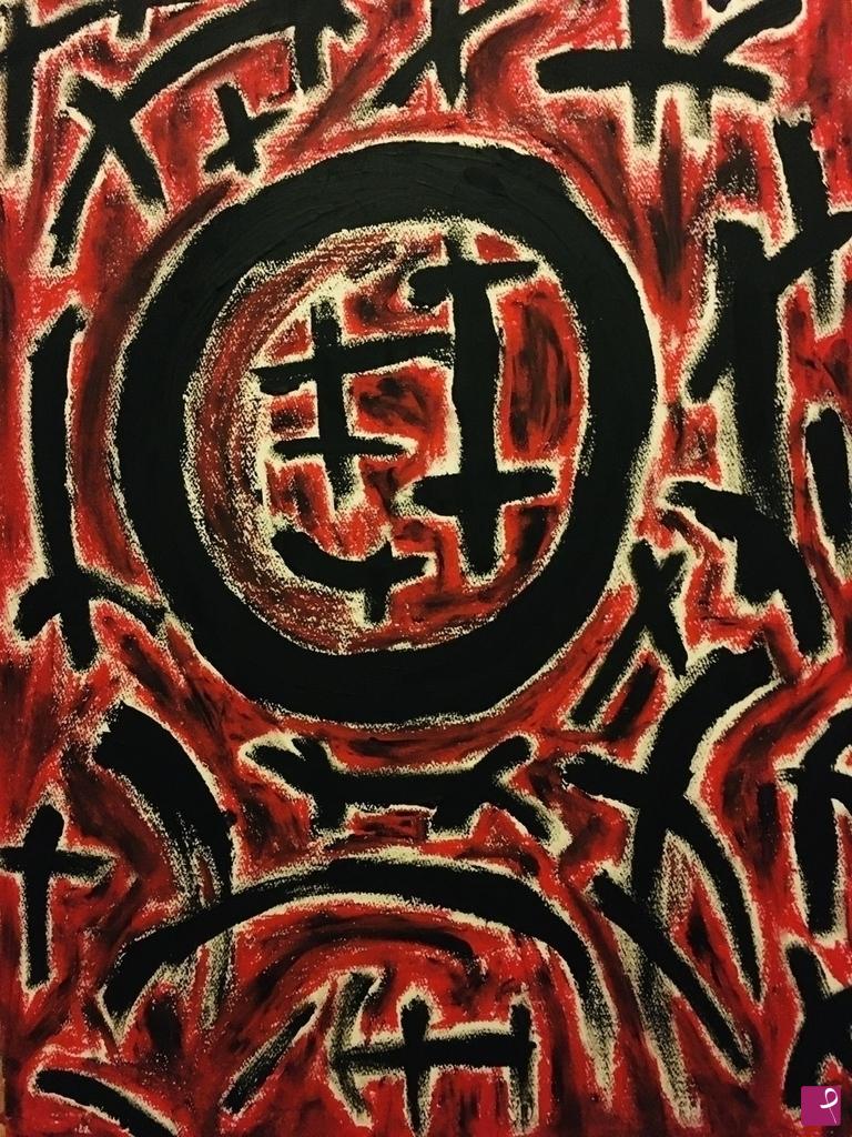 quadri in vendita online - “oil - red and black”