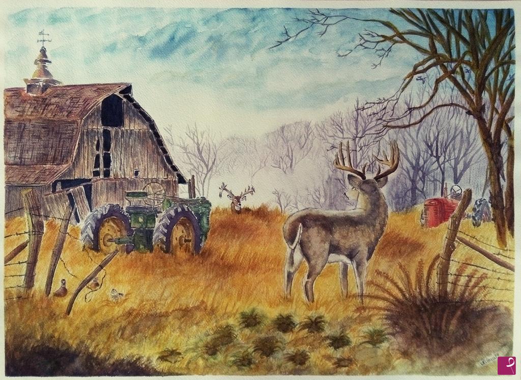 quadri in vendita online - Old farm