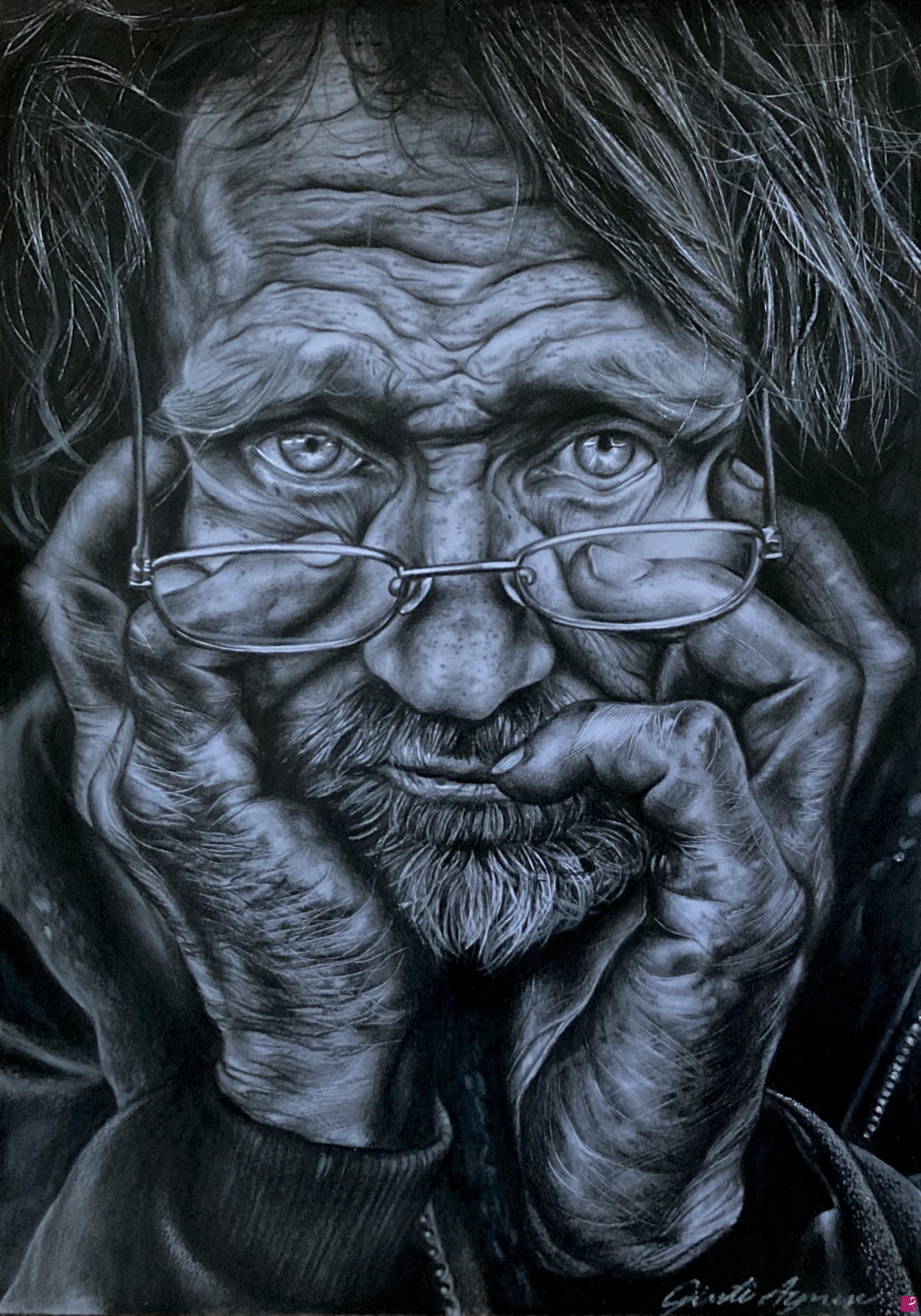 quadri in vendita online - old man 