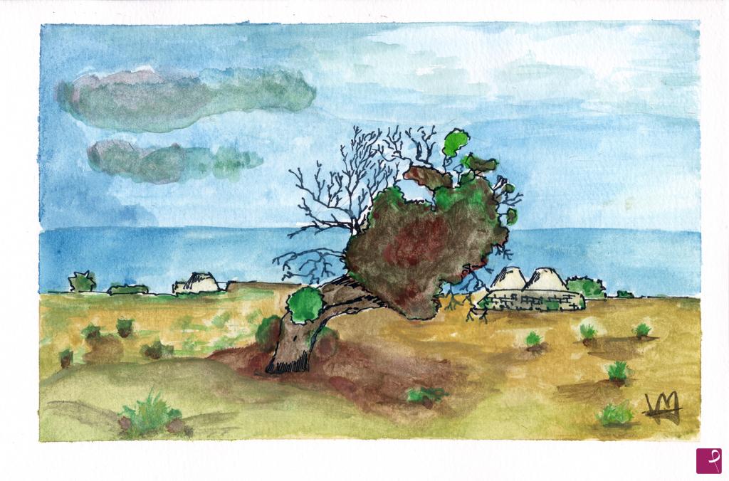quadri in vendita online - Olive Tree by The Sea